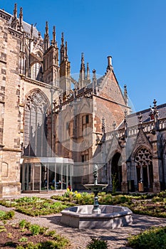 Cloister of St. Martin\'s Cathedral in Utrecht photo