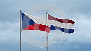 Netherlands and Czech flag