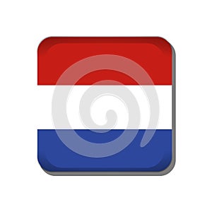 Netherlands flag  button icon isolated on white background