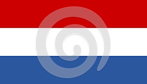 Netherlands flag icon in flat style. National sign vector illustration. Politic business concept