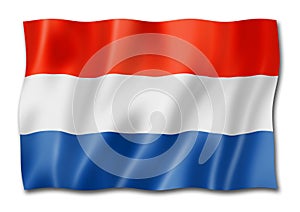 Netherlands flag isolated on white