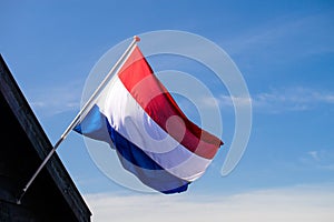 The Netherlands or Holland flag waving