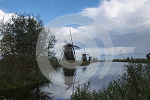 Netherlands Kinderdijk - Windmills and water channel