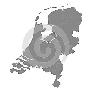 Netherlands map. High detail borders, and the correct forms.