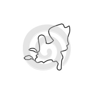 Netherlands map icon. Element of Holland icon. Thin line icon for website design and development, app development. Premium icon