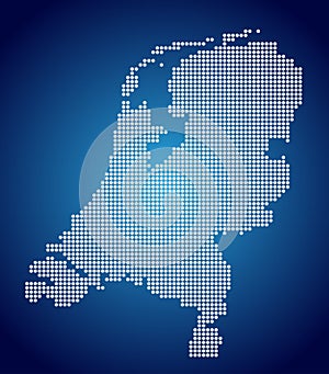 The Netherlands Map - Pixel