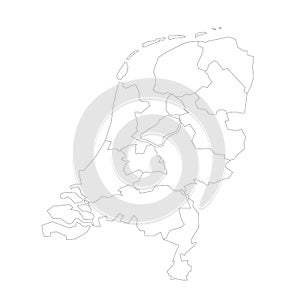 Netherlands political map of administrative divisions