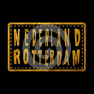 Netherlands Rotterdam Seal Map Design