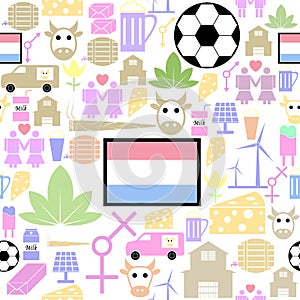 Netherlands seamless pattern background icon