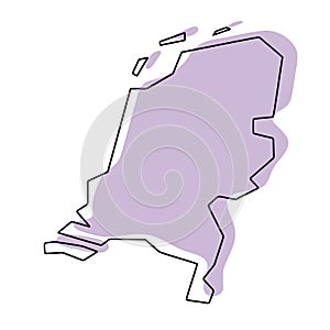 Netherlands simplified vector map