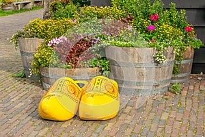 Giant Dutch Klomps and Barrels of Flowers