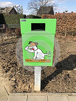 Thrash bin for dog faeces photo