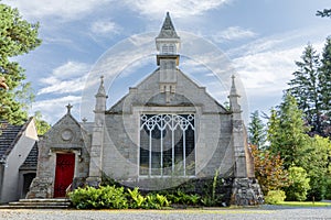 Nethy village church in Strathspey in the Highland Council Area of Scotland