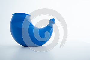 Neti pot on a white background. A device for washing the nose