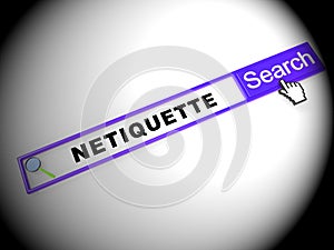 Netiquette Polite Online Decorum Or Web Etiquette - 3d Illustration