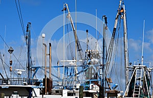 Nets on commercial fishing boats
