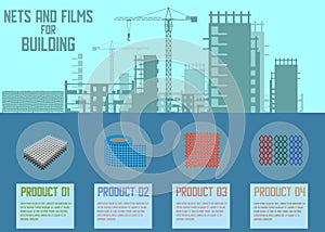 Nets and Films for Building Online Shop Banner
