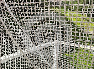 a netting equipment goalie team field athletics sport game goal net athletic string rope sports stadium pickleball court beach