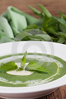 Nettle cream soup