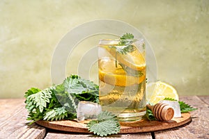 Nettle Tea cold plant drink, iced tea or lemonade