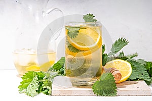 Nettle Tea cold plant drink, iced tea or lemonade