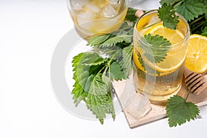 Nettle Tea cold plant drink, iced tea or lemonade