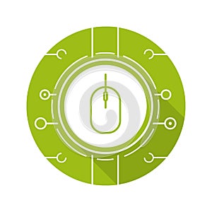 Network access flat design long shadow icon