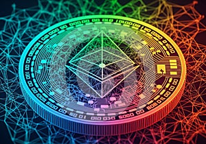 A network background composed of interconnected lines and nodes,