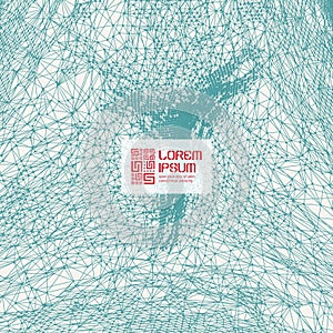 Network Background. Connection Structure. Wireframe Polygonal Vector Illustration.