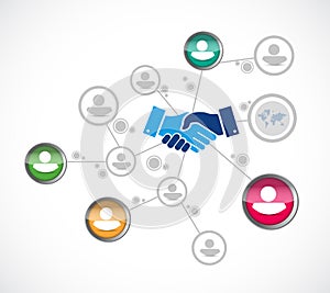 network business agreement handshake concept