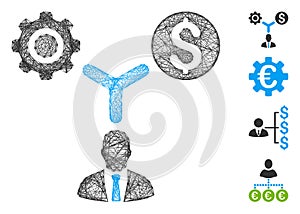 Network Business Scheme Vector Mesh