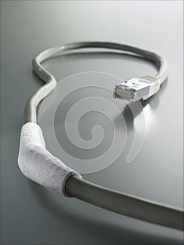 Network cable in cast 02