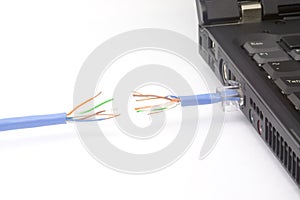 Network cable cut off