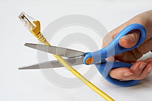 Network cable cutting