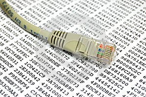 Network cable and encryption key