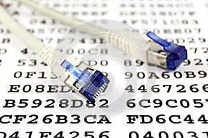 Network cable and encryption key