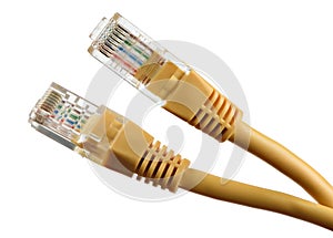 Network cable isolated on white background