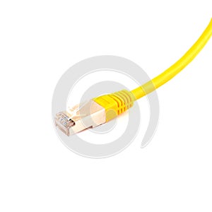 Network cable Patch cord on white background