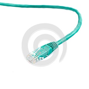 Network cable Patch cord on white background