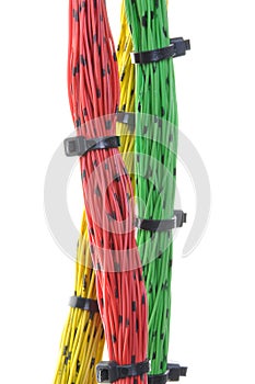 Network cables with cable ties