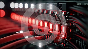 The network cables connected.AI generated image