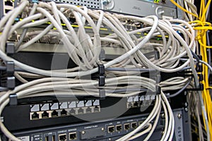Network cables in the connector