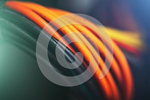 Network cables, internet data networking equipment concept