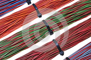 Network cables, wires in computer networks