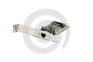 Network card for computer on a white background