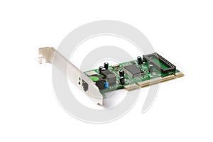 Network card for computer on a white background