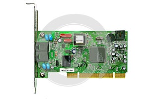 Network card isolated on white