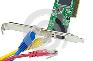 Network card and network cable plug