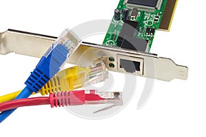 Network card and network cable plug