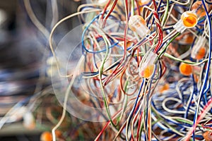 Network Chaos Of Telecommunication Cable Wires